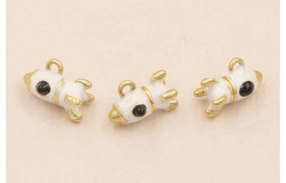 Colgante cohete 11*5mm Blanco y Negro Colgante cohete 11*5mm Blanco y Negro