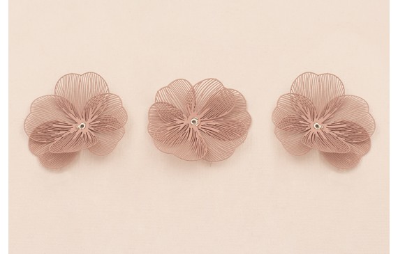 Flor 35mm 6 pétalos moldeables Rosa Flor 35mm 6 pétalos moldeables Rosa