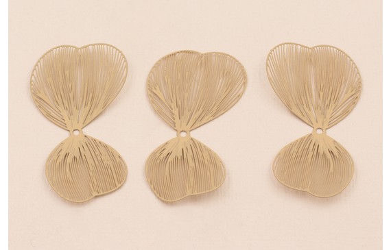 Pareja de Pétalos 50*27mm moldeables Beige Pareja de Pétalos 50*27mm moldeables Beige