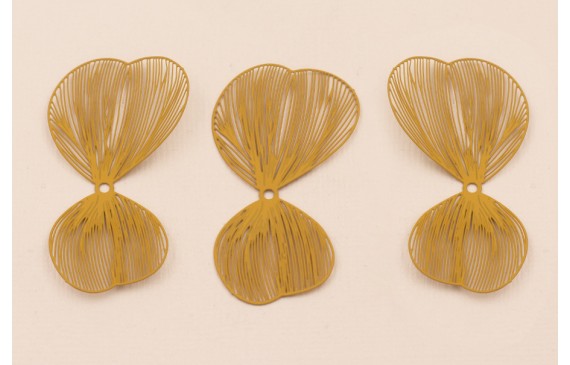 Pareja de Pétalos 50*27mm moldeables Mostaza Pareja de Pétalos 50*27mm moldeables Mostaza