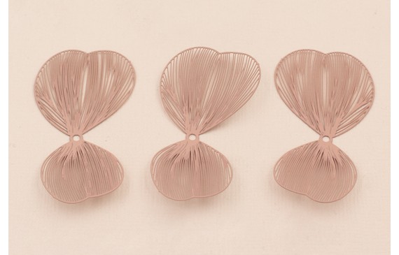 Pareja de Pétalos 50*27mm moldeables Rosa Pareja de Pétalos 50*27mm moldeables Rosa