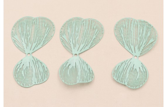 Pareja de Pétalos 50*27mm moldeables Turquesa Pareja de Pétalos 50*27mm moldeables Turquesa