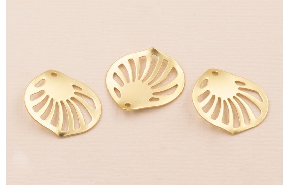 Pétalo calado y Curvado 20*20mm Oro Mate