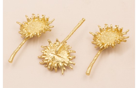 Colgante Girasol 55*25mm Oro Mate Colgante Girasol 55*25mm Oro Mate