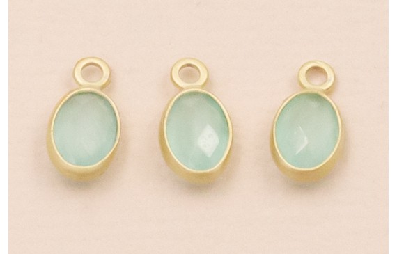 Colgante Dristal Ovalado 6*4mm Verde claro