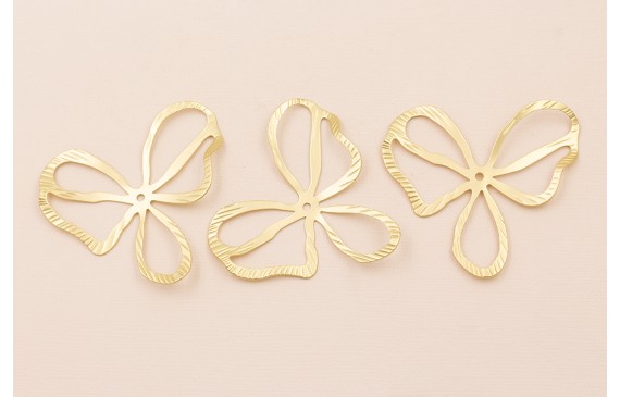 Flor 3 pétalos 58mm Dorado Mate