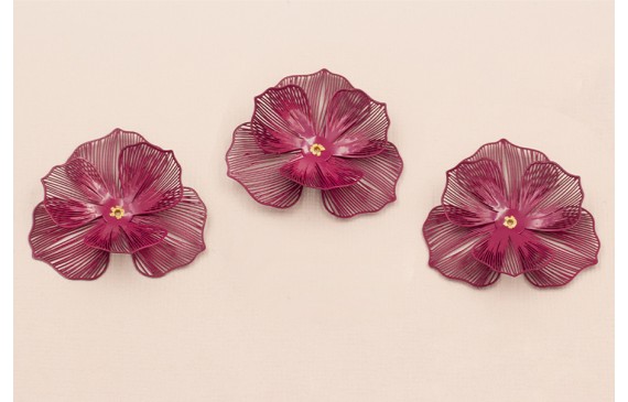 Flor 40mm 2 Capas color Cardenal Flor 40mm 2 Capas color Cardenal