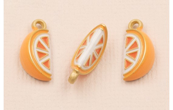 Colgante Gajo Naranja 13*7mm