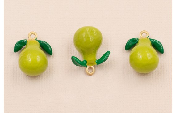 Colgante Pera 15*10mm verde