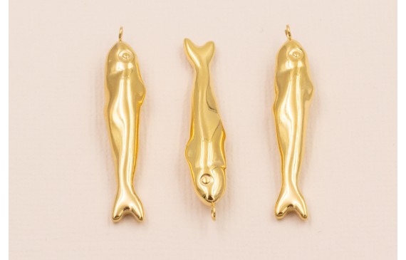 Colgante Pez Stainless 316L Steel 36*6mm Oro Colgante Pez Stainless 316L Steel 36*6mm Oro