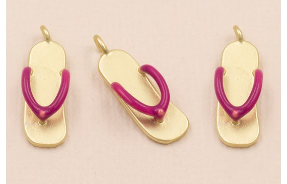 Colgante Chancleta Playa 21*7mm Morado