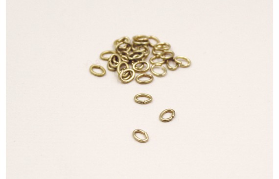 ARANDELA PEQ OVAL Dorada Mate 40*28*07