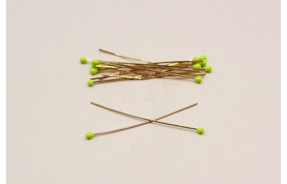 Alfiler cabeza esmaltada 2mm*40mm verde pistacho