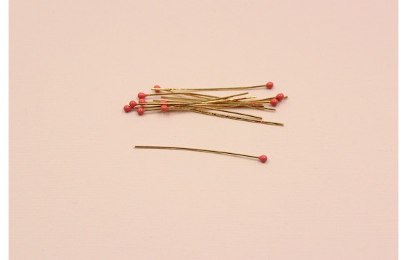 Alfiler cabeza esmaltada 2mm*40mm Rosa