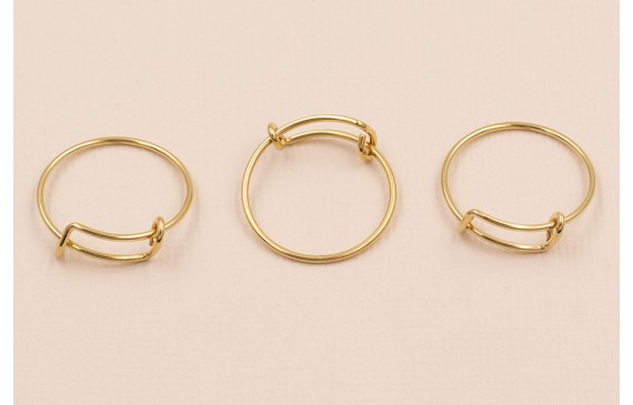 Aro de Anillo Regulable Stainless Steel 316L Oro Aro de Anillo Regulable Stainless Steel 316L Oro