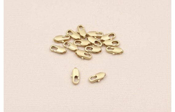 Mini mosquetón 8mm longitud Oro Mate