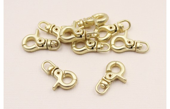 Mosquetón Dorado Mate 20*12mm Mosquetón Dorado Mate 20*12mm