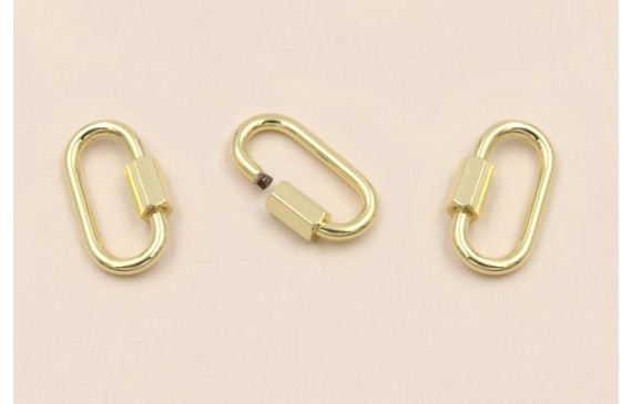 Acero Inox. Cierre eslabon 20*10mm Oro