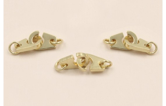 Acero Inox. Cierre entrelazado 16mm Dorado