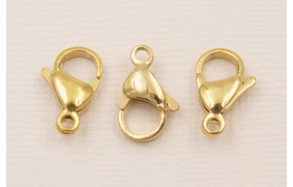 Stainless Steel: Mosquetón Acero Dorado 15mm Stainless Steel: Mosquetón Acero Dorado 15mm