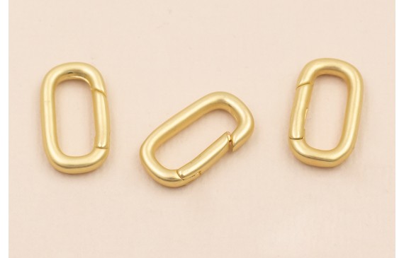 Cierre en Aro Ovalado 16*8mm Oro Mate