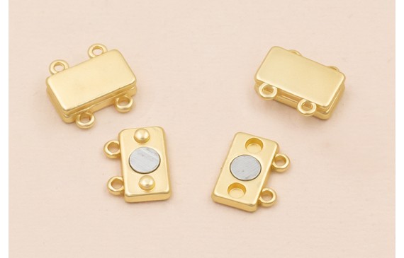Cierre Imantado rectangular 14*7mm Oro Mate