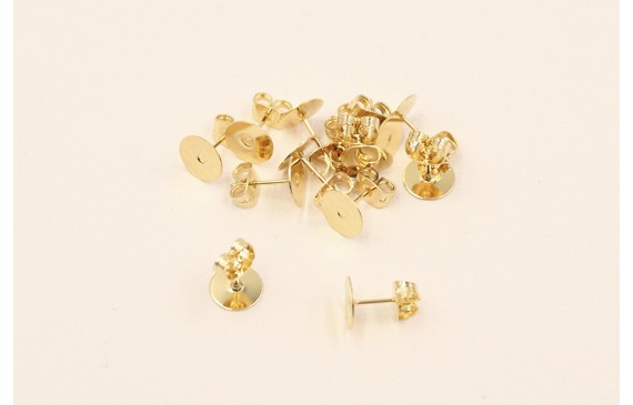 MONTURA DISCO 8MM PERLA DORADO MONTURA DISCO 8MM PERLA DORADO