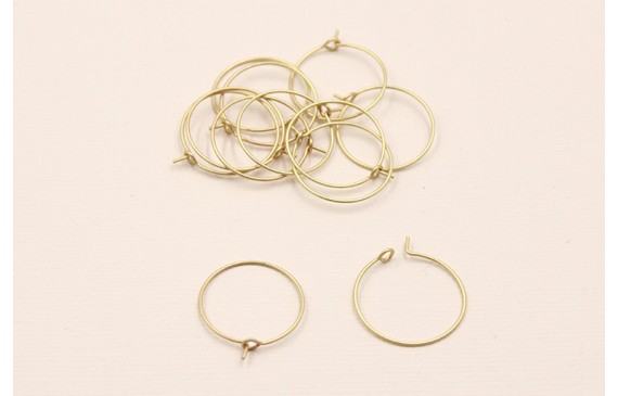 Aro pendiente 20mm Oro Mate Aro pendiente 20mm Oro Mate