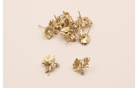 Perno Ramillete 18*12mm Oro Mate