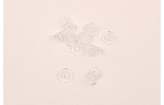 Tapón silicona transparente para pendiente Tapón silicona transparente para pendiente