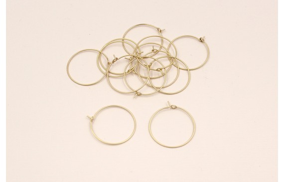 CRIOLLA HILO REDONDO 25MM Oro Mate CRIOLLA HILO REDONDO 25MM Oro Mate