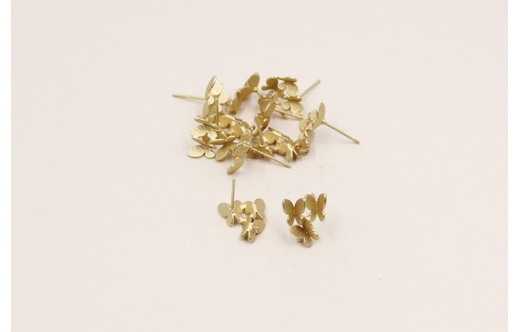 Perno Trio mariposas 12*10mm Oro Mate
