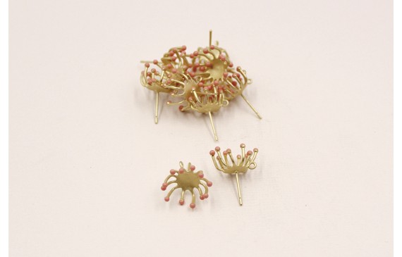 Perno estambres 13mm puntas esmaltadas Rosa