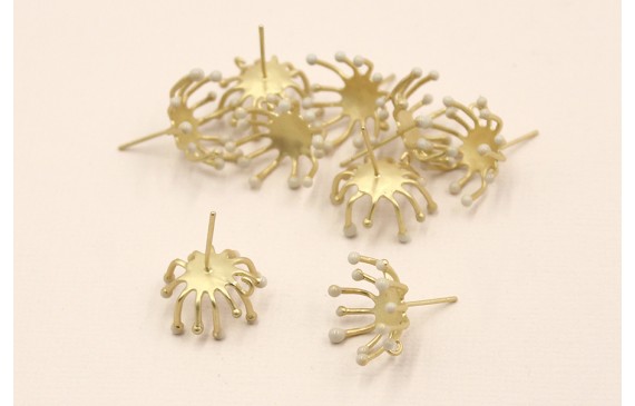 Perno estambres 13mm puntas esmaltadas Beiges Perno estambres 13mm puntas esmaltadas Beiges