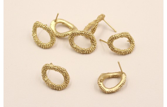 Pendiente Aro pata Pulpo 18*14mm Dorado Mate Pendiente Aro pata Pulpo 18*14mm Dorado Mate