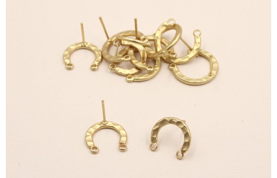 Pendiente Herradura 18*16mm Dorado Mate Pendiente Herradura 18*16mm Dorado Mate