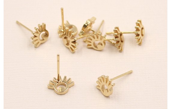 Perno Acero Inoxidable Ojo estañas 10*8mm Oro Perno Acero Inoxidable Ojo estañas 10*8mm Oro