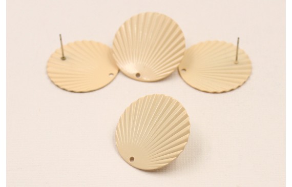 Perno Disco ondulado 25mm Esmalte Melocotón