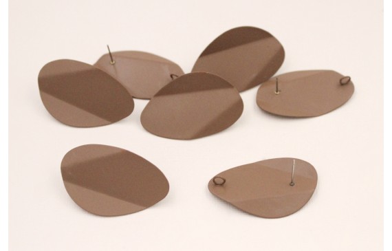 Ovalo Doblado 43*25mm Marrón Mate