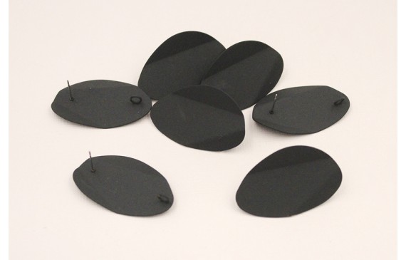 Ovalo Doblado 43*25mm Negro Mate Ovalo Doblado 43*25mm Negro Mate