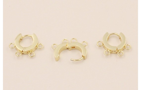 Stainless Steel: Aro Acero 12mm 4 anillas Oro