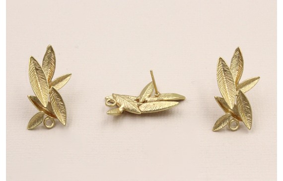 Perno conjunto Hojas 25*1*3mm Dorado Mate Perno conjunto Hojas 25*1*3mm Dorado Mate