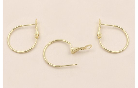 Acero Inox. Aro de 20mm con cierre Oro