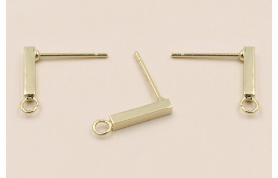 Acero Inox. Pendiente liston 10*2*2mm Oro Acero Inox. Pendiente liston 10*2*2mm Oro