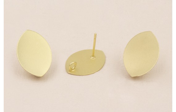 Pendiente Ovalo  19*12mm Dorado Mate