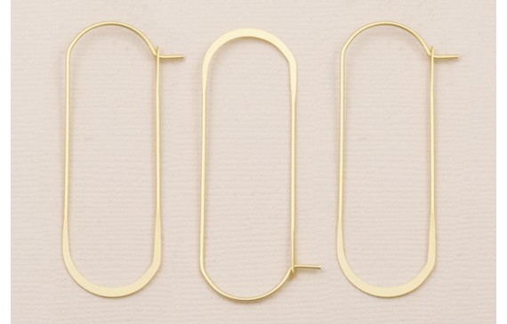 Pendiente Eslabón 53*12mm Dorado Mate