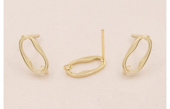 Perno Ovalo 11*6mm con anilla Oro