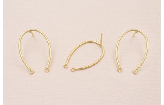 Perno herradura 30*18mm Baño Oro Mate Perno herradura 30*18mm Baño Oro Mate