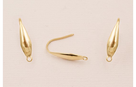 Pendiente Gota Acero Inox. 316L. 15*3mm Baño Oro