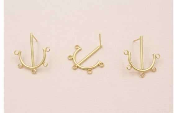 Perno Ancla 5 anillas 25*22mm Dorado Mate Perno Ancla 5 anillas 25*22mm Dorado Mate